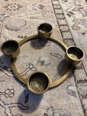 Candle Ring gold tone holds four candles